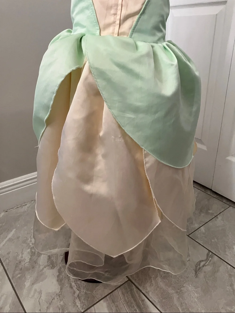 GIRLS Princess Tiana fashion Halloween Cosplay Birthday Party Dress | 6-7Y/ 120
